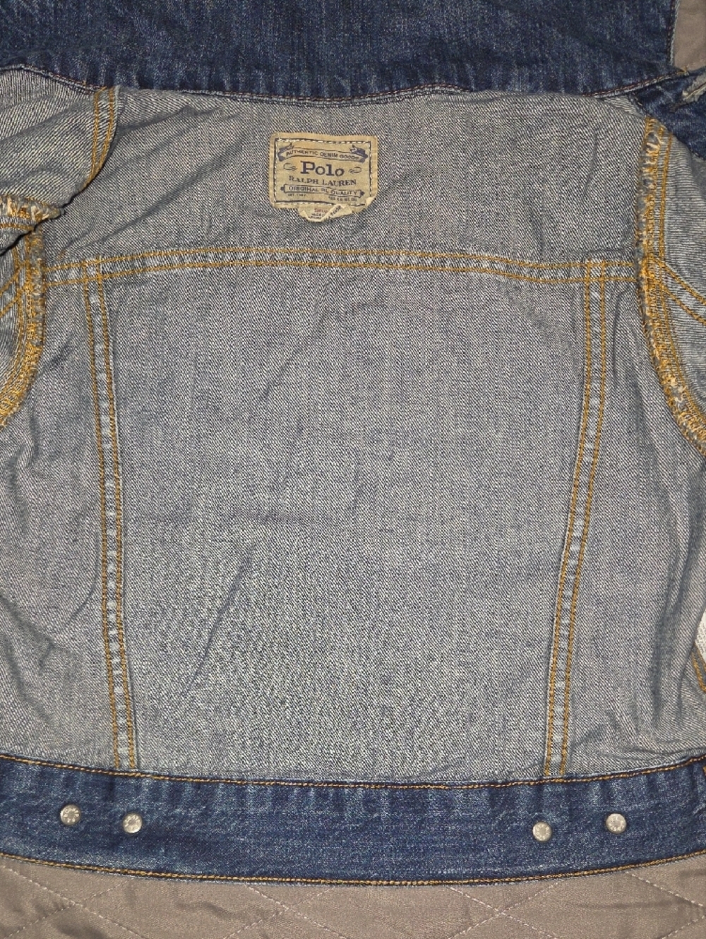 Ralph Lauren Kids Dark Blue Denim Jean Jacket - Picture 6 of 8